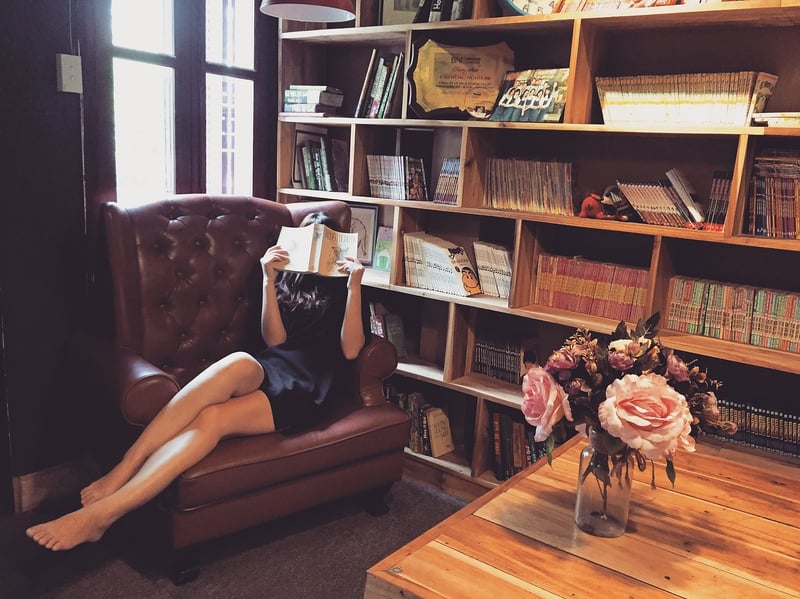 Books in a library